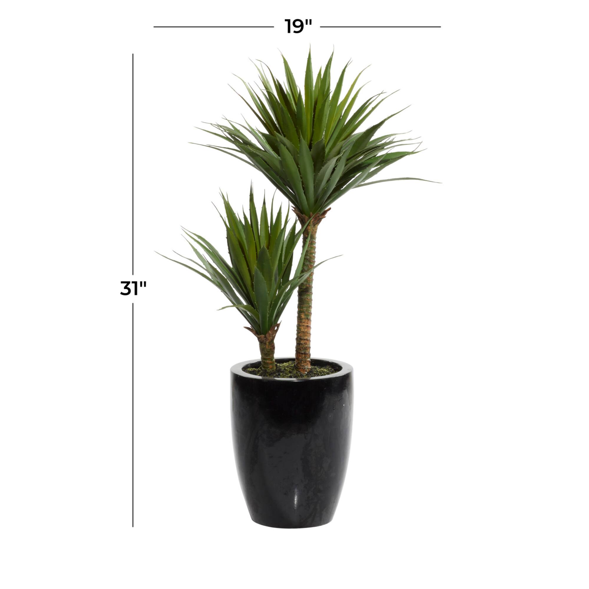 31" Black Contemporary Floral & Botanical Artificial Foliage